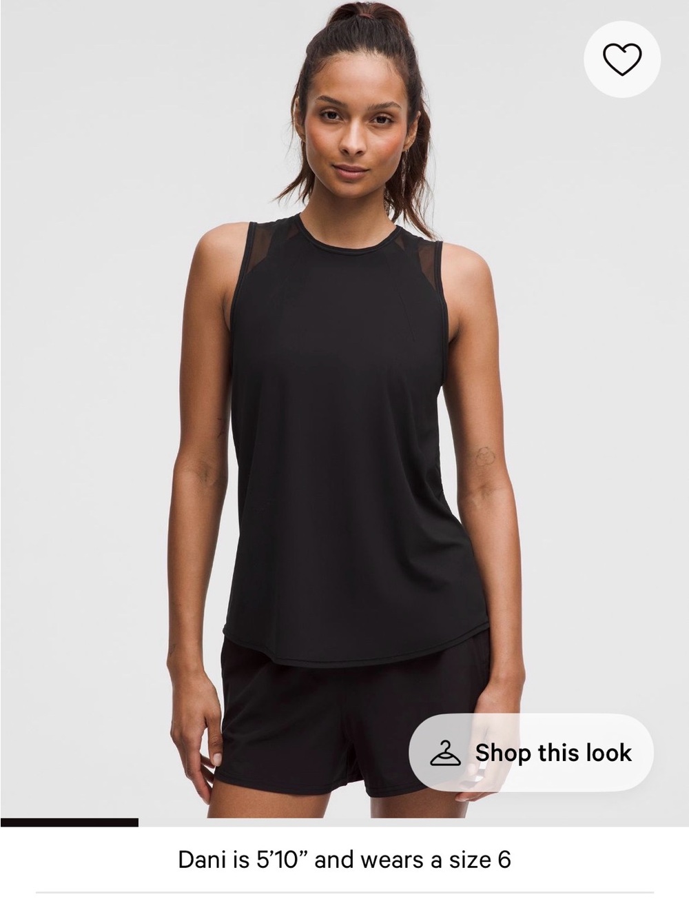 Lululemon Black Sculpt Tank Size 8